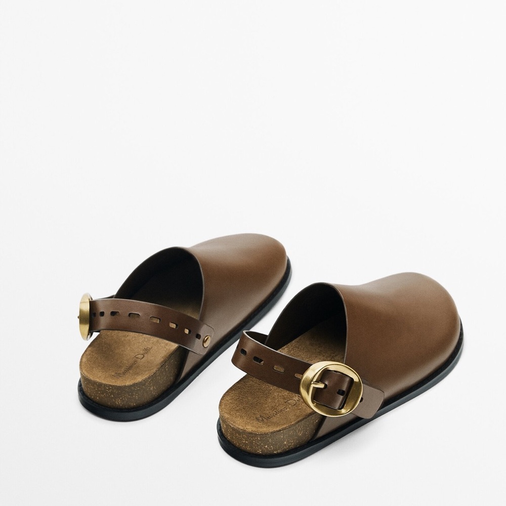 NWT Massimo Dutti Leather Clogs